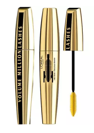 L'OREAL "Volume Million Lashes Gold" тушь Для Ресниц Объём и Разделение, черная золото с черной полосой-img-0