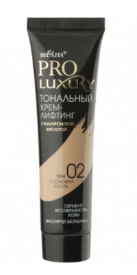 BIELITA "PRO LUXURY" Тональный крем-лифтинг тон 02 Слоновая кость с гиалуроновой кислотой 30мл (туба)/25-img-0
