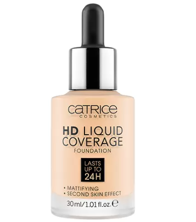 CATRICE Тональная основа с матовым финишем №002 PORCELAIN BEIGE "HD Liquid Coverage Foundation" 30ml-img-0