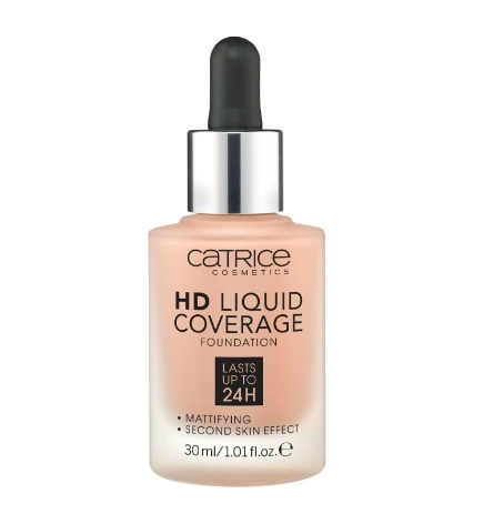CATRICE Тональная основа с матовым финишем №040 WARM BEIGE "HD Liquid Coverage Foundation" 30ml-img-0