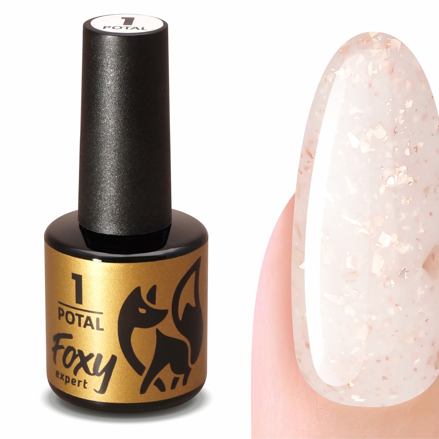 Foxy Гель-лак с поталью #01 (Gel polish POTAL) 8 ml-img-0
