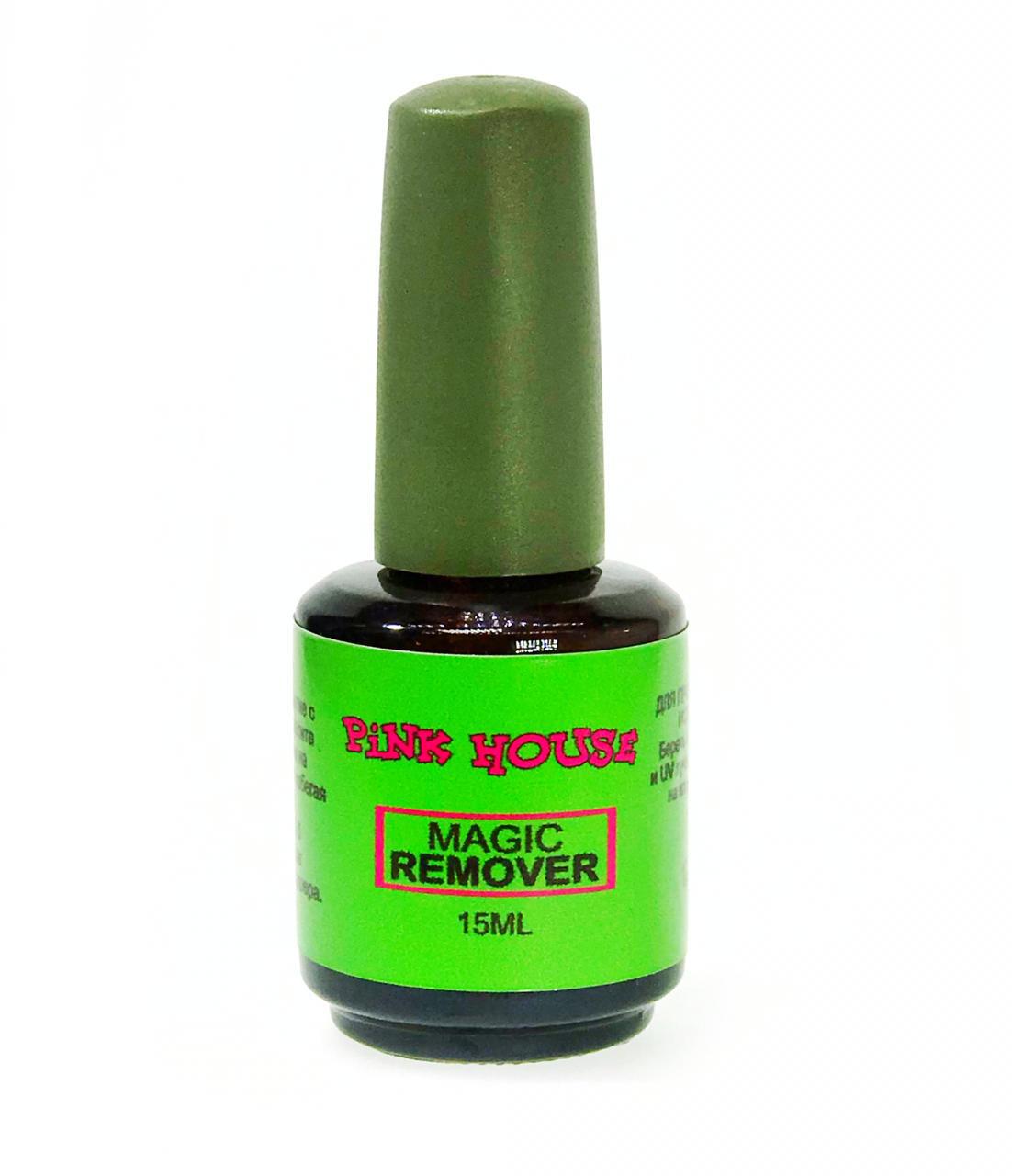 ремувер magic для снятия гель-лака 15 мл pink house-img-0