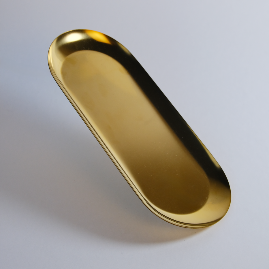 Лоток металлический прямой «Золото»-img-0