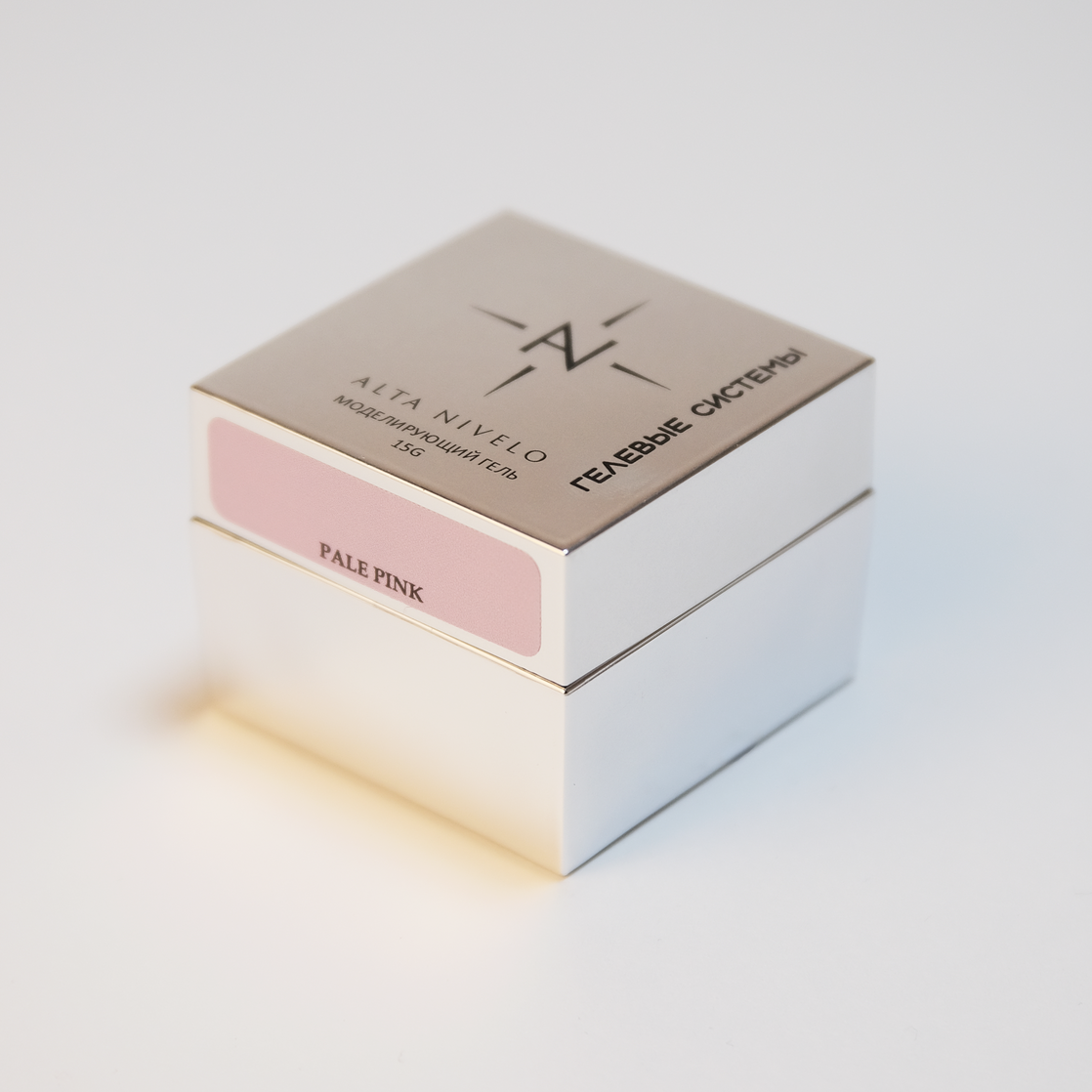 Alta Nivelo Гель для моделирования густой вязкости PALE PINK 15г-img-0