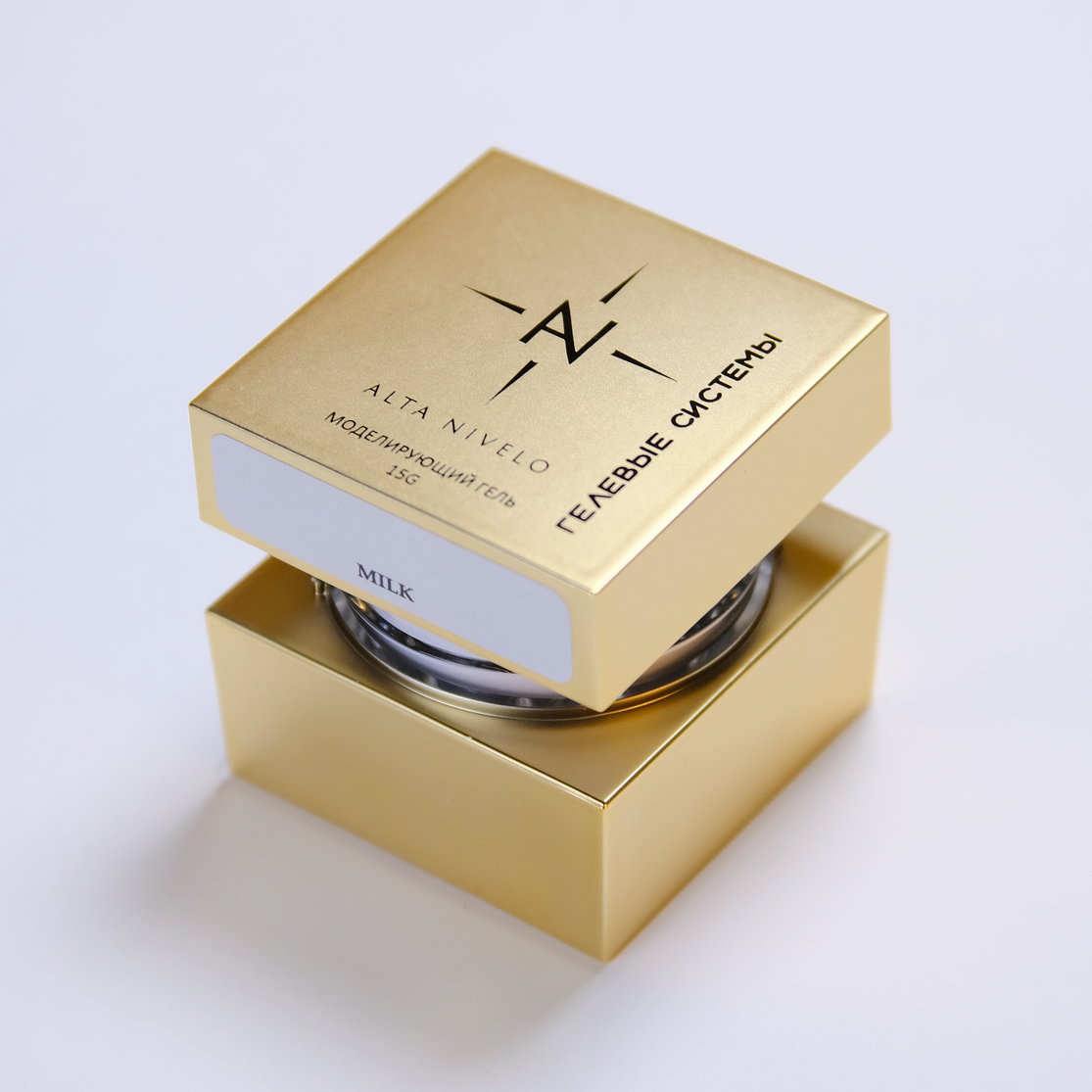 Alta Nivelo Гель для моделирования средне-жидкой вязкости MILK 15г-img-1