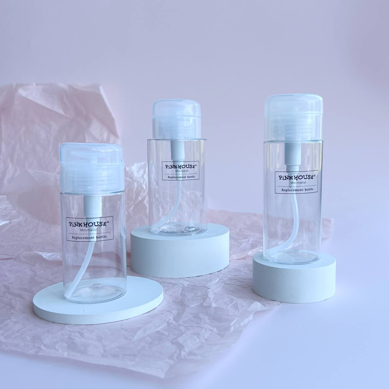 "дозатор с помпой минималист премиум 200 мл pink house-img-0