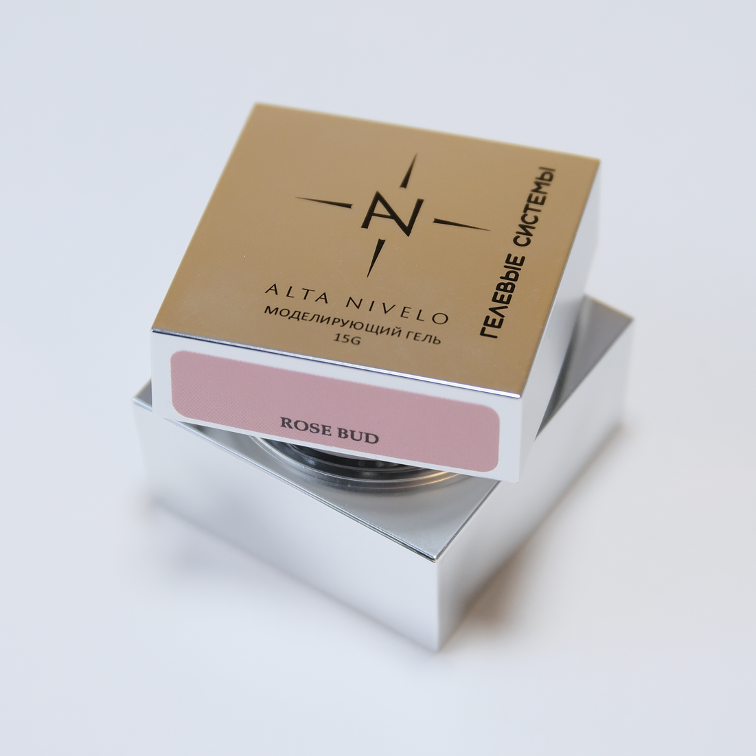 Alta Nivelo Гель для моделирования густой вязкости ROSE BUD 15г-img-1