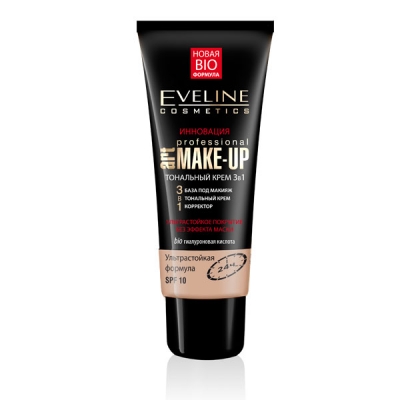 EVELINE Тональный крем Пастельный 3в1 "Art Professional Make-Up" SPF10 30мл-img-0