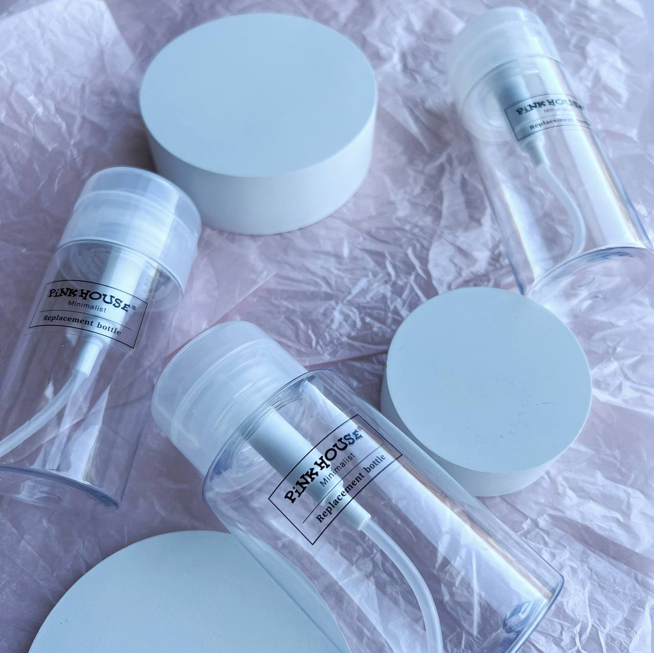 "дозатор с помпой минималист премиум 150 мл pink house-img-1