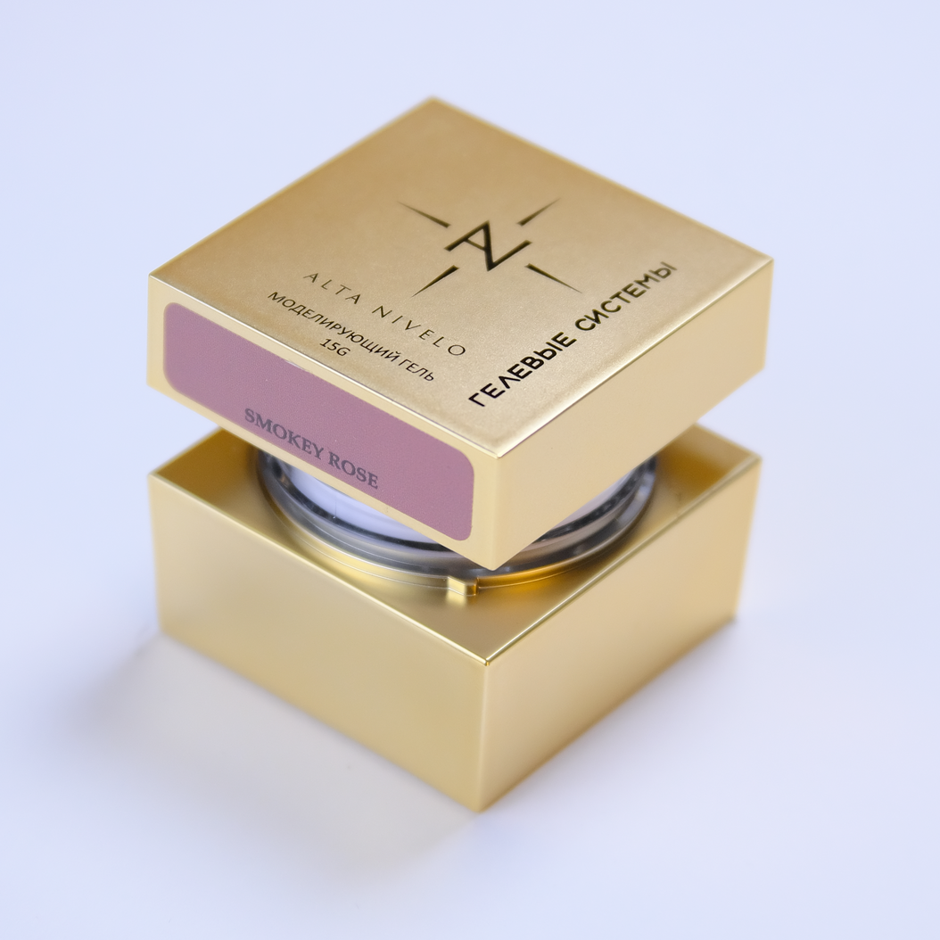 Alta Nivelo Гель для моделирования средне-жидкой вязкости SMOKEY ROSE 15г-img-1