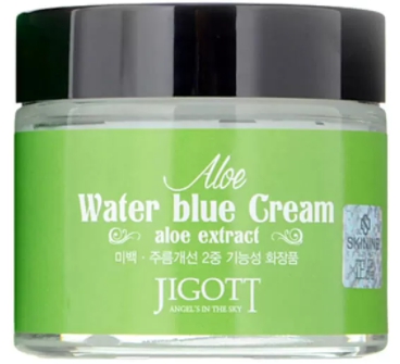 Крем для лица JIGOTT "Aloe Water Blue Cream" увлажняющий с экстрактом алоэ-img-0