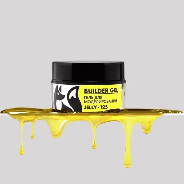 Foxy Гель для наращивания витражный #125 "Новая формула" 15 g в банке (Builder gel JELLY)-img-0