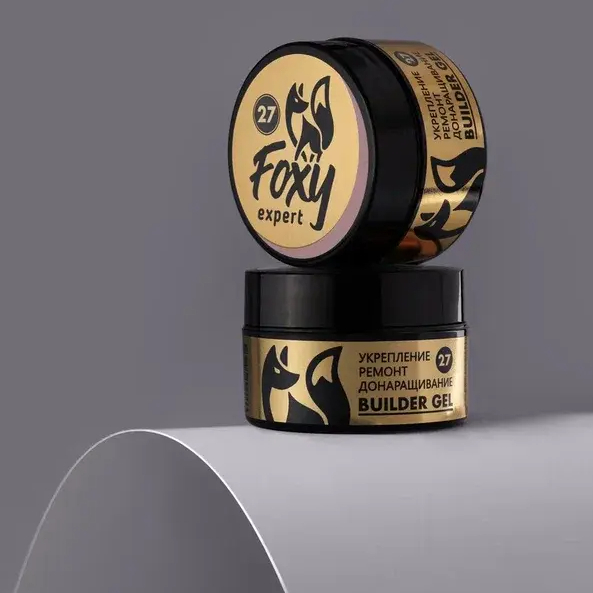Foxy Гель для укрепления, ремонта и донаращивания до 5мм #27 (Builder gel) 15g (банка)-img-1