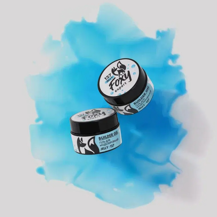 Foxy Гель для наращивания витражный #127 "Новая формула" 15 g в банке (Builder gel JELLY)-img-3