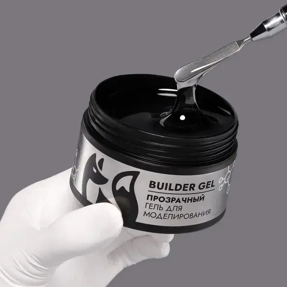 Foxy Гель для укрепления, ремонта и донаращивания до 5мм #прозрачный (Builder gel) 15g (банка)-img-0