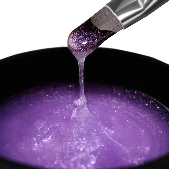 Foxy Гель для наращивания с блестками "Новая формула" в банке (Builder gel PARTY), 15g-img-0
