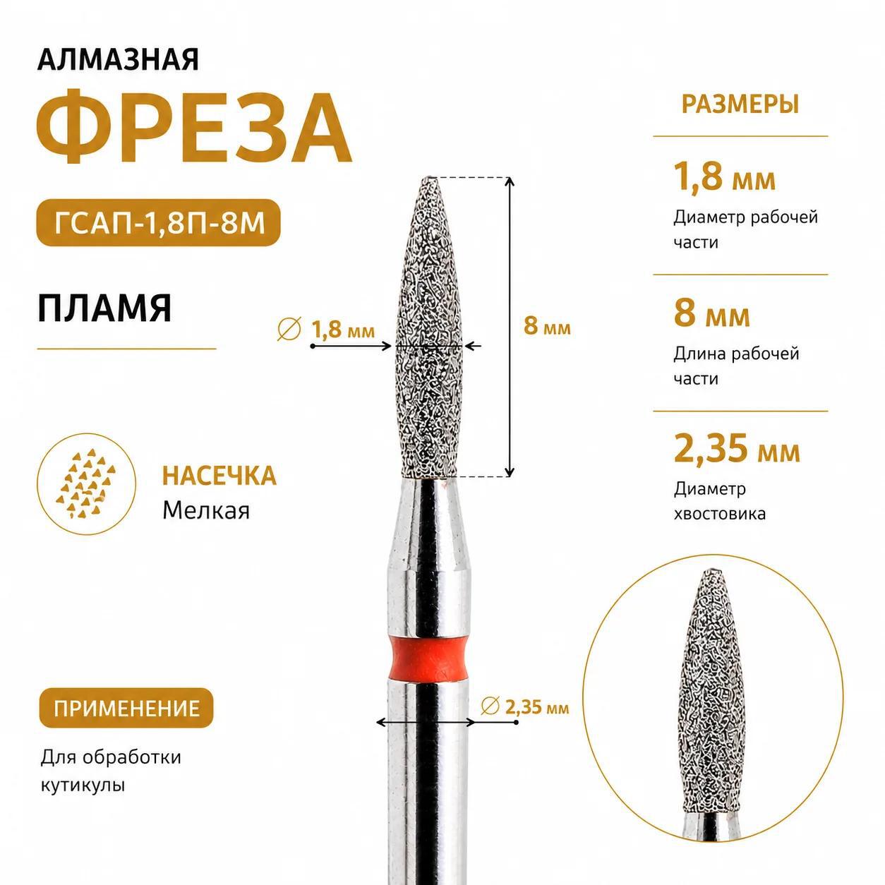 Фреза алмазная ГСАП-1,8П-8М-img-0