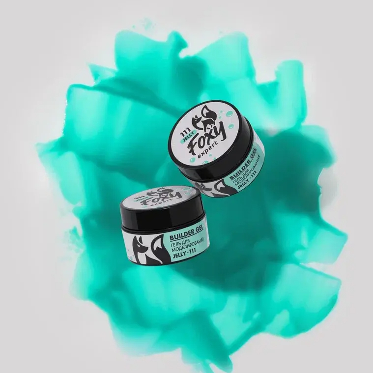 Foxy Гель для наращивания витражный #111 "Новая формула" 15 g в банке (Builder gel JELLY)-img-4