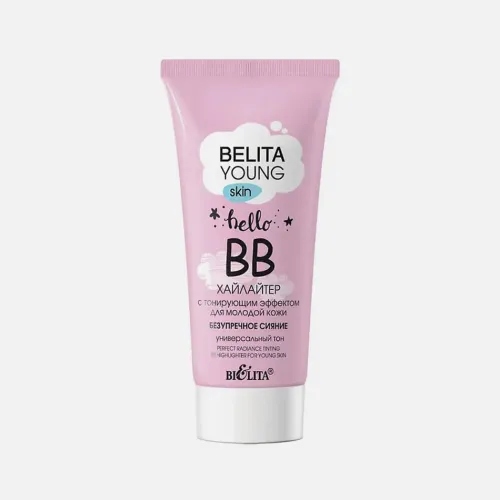 Belita Young SKIN BB-хайлайтер с тонирующим эффектом д/молод/кожи Безупречное сияние»Белита,30мл/15-img-0