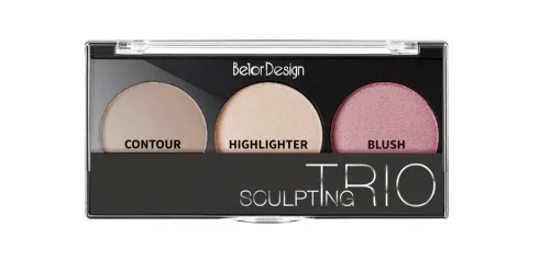 BELOR DESIGN Sculpting Trio тон 001 палетка для скульптурирования лица-img-0