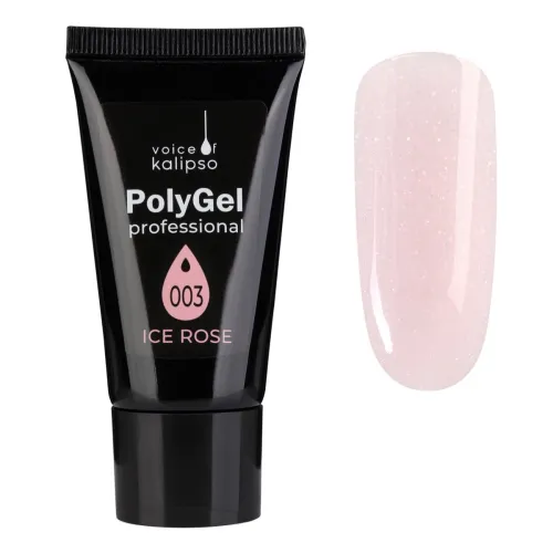 Полигель №003 ICE ROSE прозрачный с шиммером, 30 мл-img-0