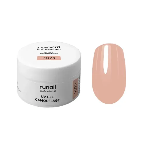 runail Камуфлирующий УФ-гель 4074 персиковый нюд 15 г-img-0