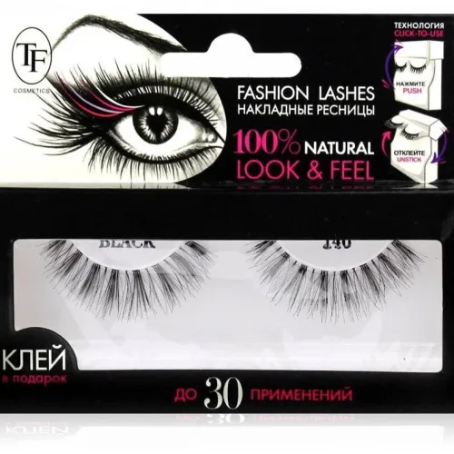 TF Накладные ресницы Fashion Lashes, арт. 140, черные-img-0