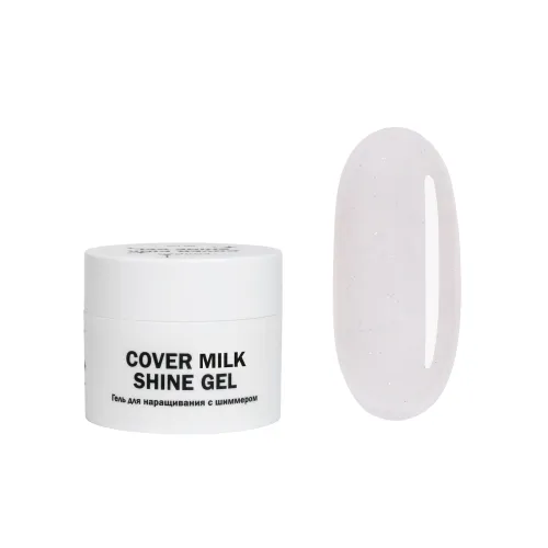 Cover Milk shine gel - Гель для наращивания молочный с шиммером, 50 мл-img-0