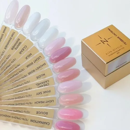 Alta Nivelo Гель для моделирования средне-жидкой вязкости PINK SHIMMER 30г-img-0