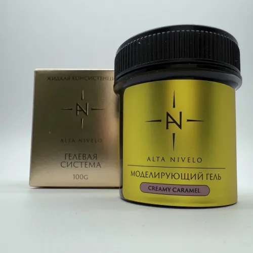 Alta Nivelo Гель для моделирования средне-жидкой вязкости Creamy Caramel 100г-img-0