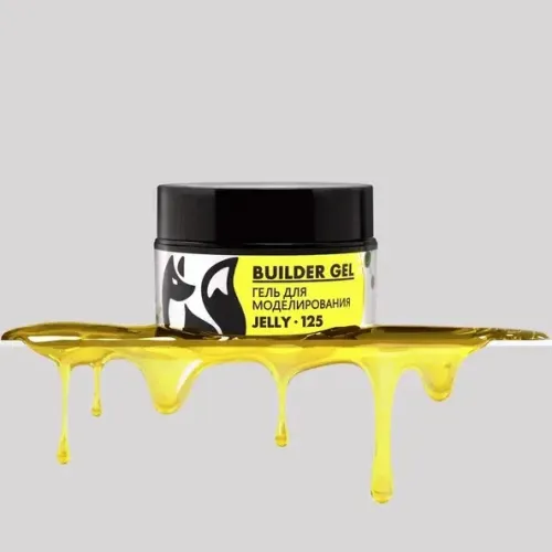 Foxy Гель для наращивания витражный #125 "Новая формула" 15 g в банке (Builder gel JELLY)-img-0