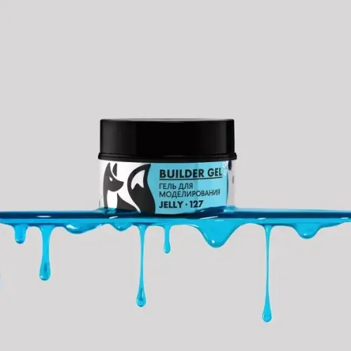 Foxy Гель для наращивания витражный #127 "Новая формула" 15 g в банке (Builder gel JELLY)-img-0