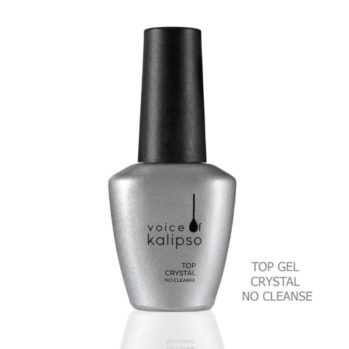 KALIPSO Тop Gel Crystal No Cleanse- Ультраглянцевое верхнее покрытие для гель-лака без липкого слоя-img-0