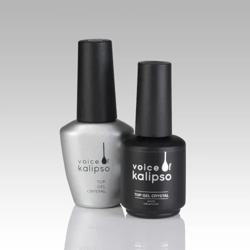 KALIPSO Тoр Gel Crystal- Ультраглянцевое верхнее покрытие для гель-лака с липким слоем-img-1