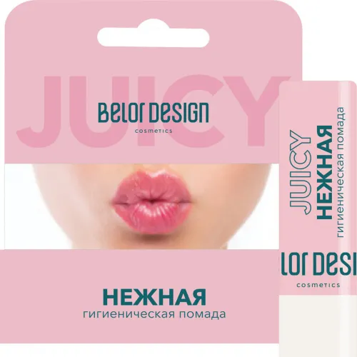 BELOR DESIGN Гигиеническая помада "Нежная" Бережный уход  4.4г /10-img-0