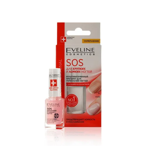 Eveline Nail therapy professional Препарат SOS д/мягких, тонких, расслаивающ. ногтей фл. 12 мл пач. картон.1-img-0